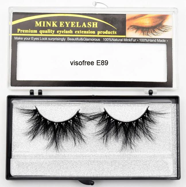 visofree E89 Visofree ресницы норковые ресницы крест-накрест пряди бескровные 3D 25 мм ресницы норковые ресницы мягкие драматические ресницы E80 макияж - Цвет: visofree E89