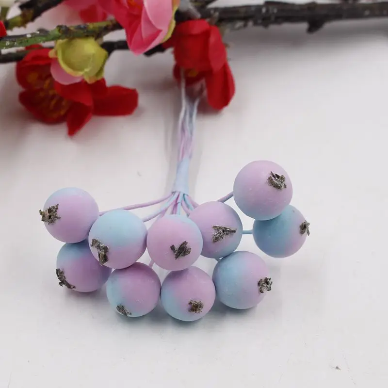 10 шт. искусственные маленькие ягоды черники пенопласт гранатовые фрукты