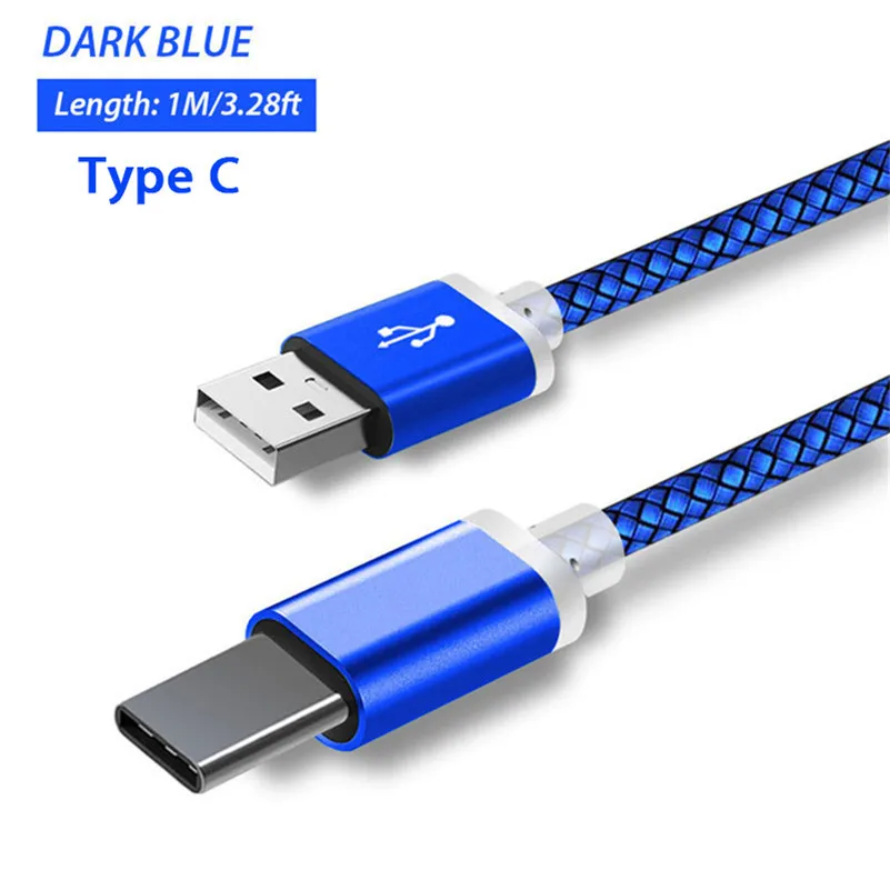Blue Type C Cable 10 мм usb type C Расширенный разъем зарядный кабель для oukitel k5000/k10000 max/u18/WP5000/K10 Vernee X Crystal S2/Pro USB-C шнур - Цвет: Blue Type C Cable