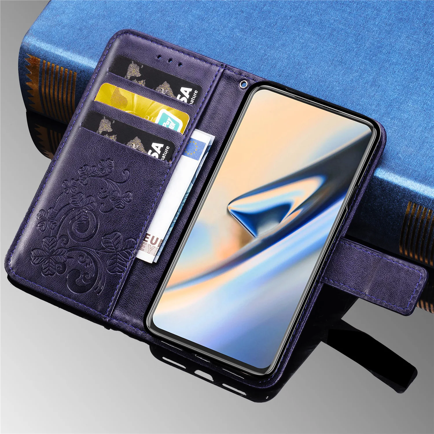 Флип чехол для One Plus 7 Pro 3T кожаный бумажник plus 6 5 6t 5t 3 3t книжка Oneplus pro 7pro