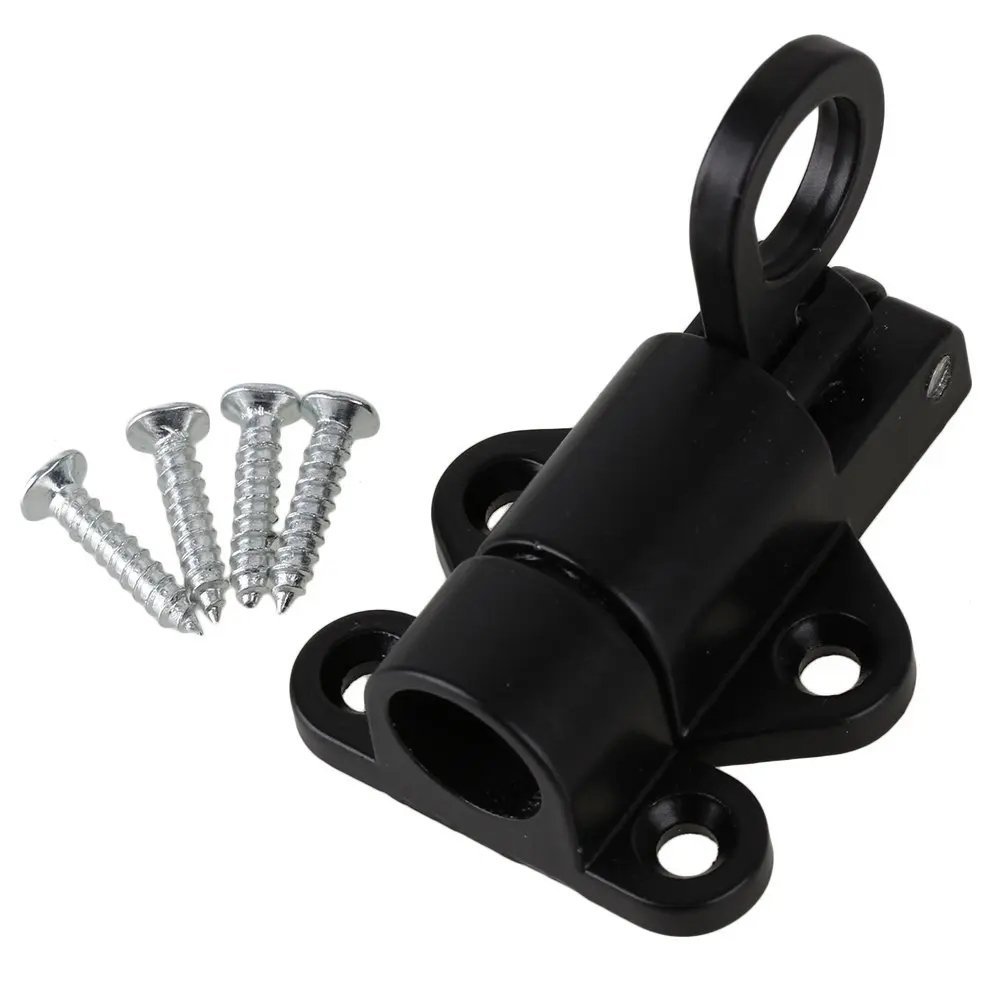 Черный алюминиевый оконный шкаф Натяжное кольцо пружинная нагрузка