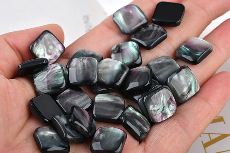 Phantom Peach Сердце Круглый квадратный эллиптический черный и белый патч diy серьги ювелирные изделия материал аксессуары
