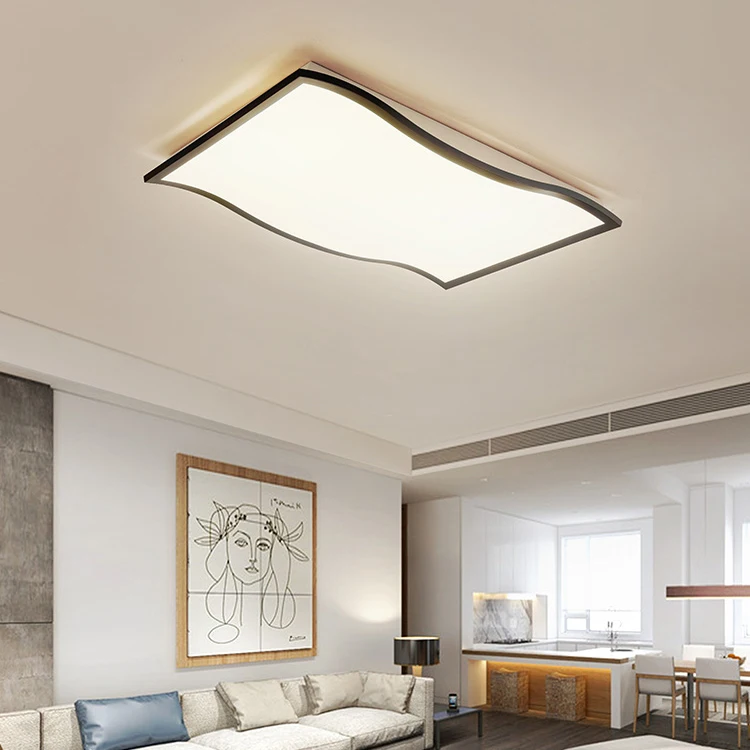 Modern Simple Ceiling Light Creative LED Lamp For Living room Bedroom Wave Deco Lights Fixture E27 | Лампы и освещение