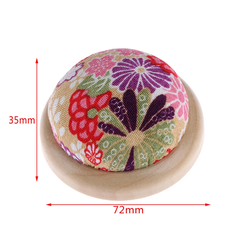1pcs Ball Shaped Random Color DIY Craft Needle Pin Cushion Holder Sewing Stitch Needlework Wood Bottom Cushions | Дом и сад
