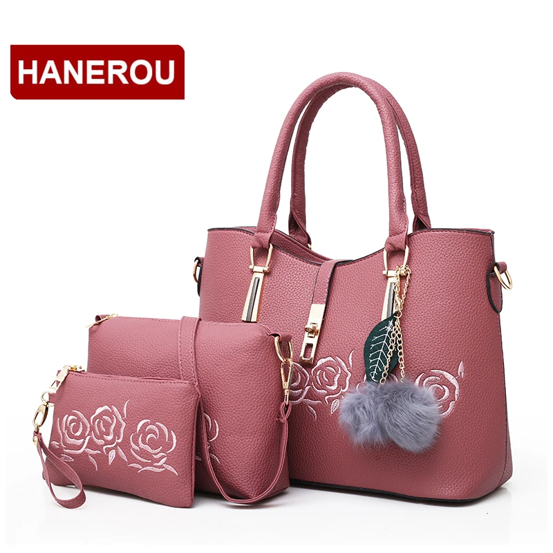 Роскошный женский кожаный комплект с сумкой-мессенджер женская кожаная сумка на