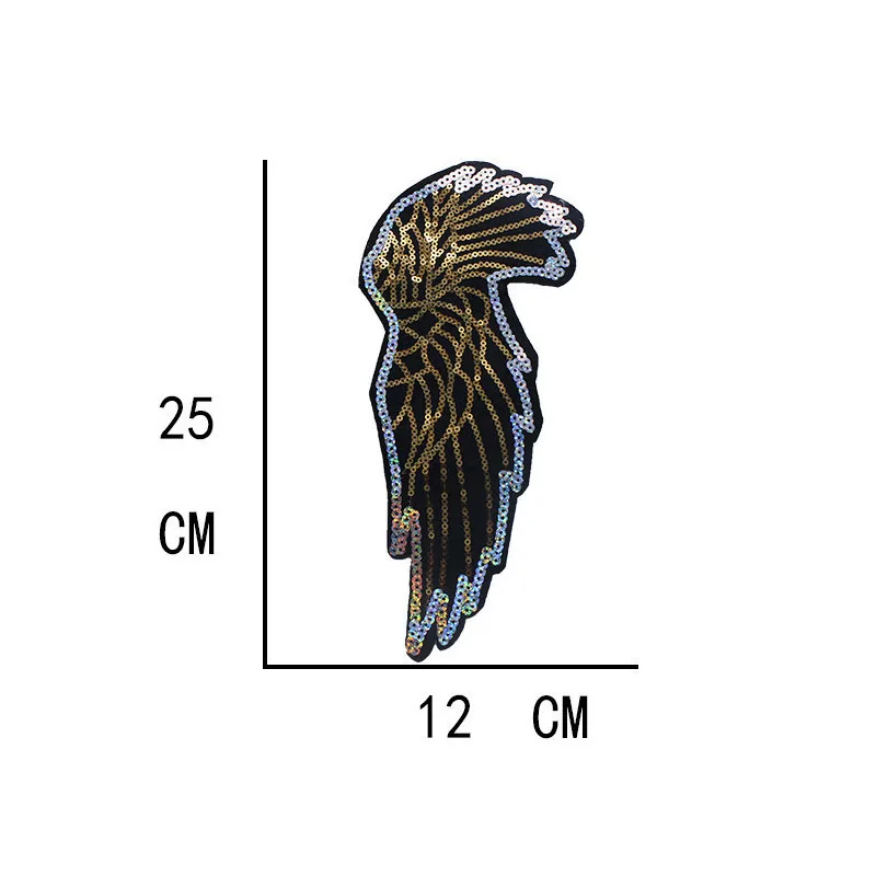 1pcs Sequins Angel wings Sew-on Patch T-Shirt Adhesive Applique Embroidery DIY Clothing Backpack Patches Free Delivery | Дом и сад