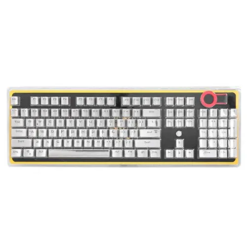 104 клавишные колпачки pbt для механической клавиатуры серебристый DoubleShot впрыск двухцветный набор клавишных колпачков с клавишным пультером
