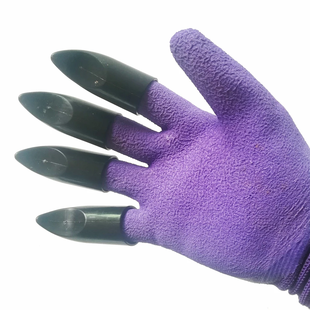 

GOUGU Newest Gardening Gloves for Dig Planting Genie Garden Gloves with 4 ABS Plastic Claws 3 Color