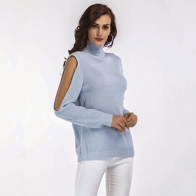 FANTASYONE Turtleneck Knitted Pullover Sweater Women Hollow Out Soft Jumper pull femme Autumn Winter 2017 Warm Knitting | Женская одежда