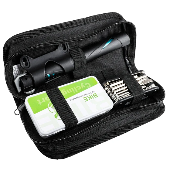 One Bag Set WEST BIKING, Портативные велосипедные инструменты, мини велосипедный насос, 11 в 1, инструменты для ремонта шин, наборы для ремонта, многофункциональная сумка для хранения, велосипедные инструменты - Цвет: One Bag Set