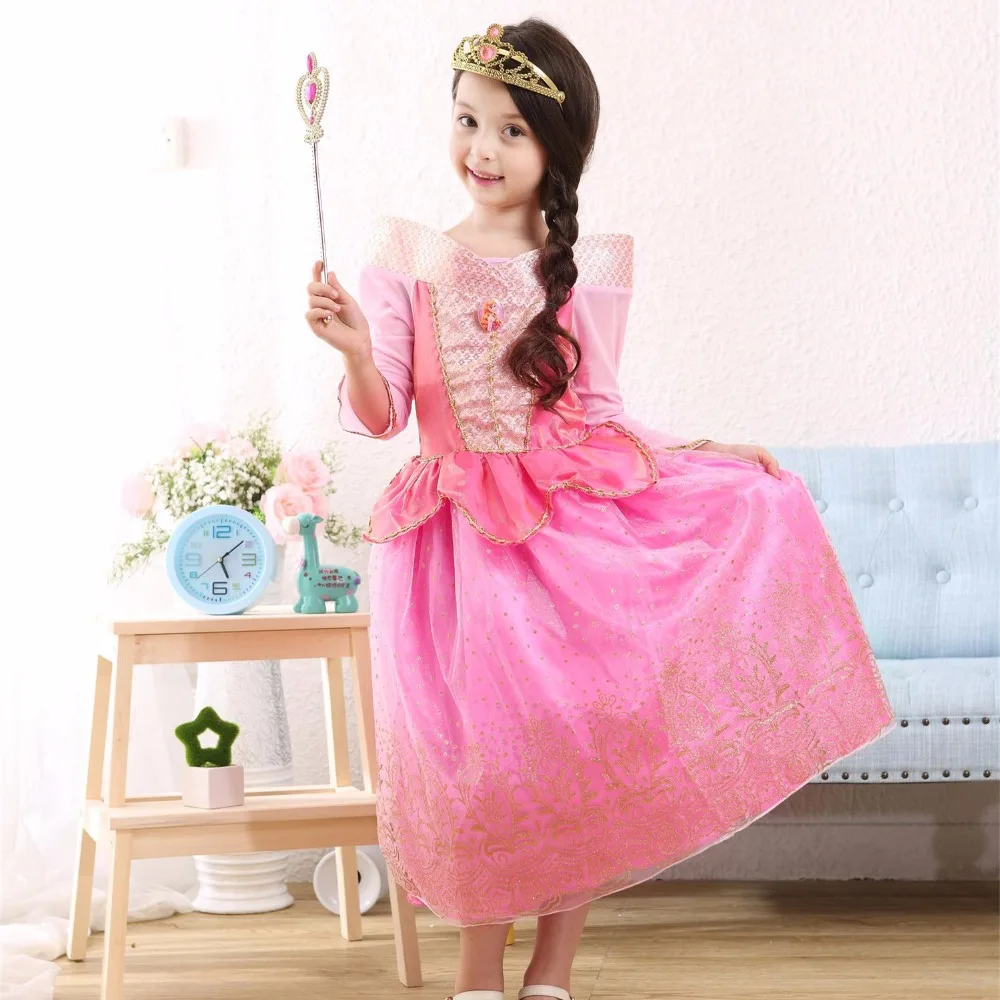 Kids Girl Sleeping Beauty Princess Cosplay Fancy Dress Formal Party Costume Christmas Present for kids Children | Детская одежда и