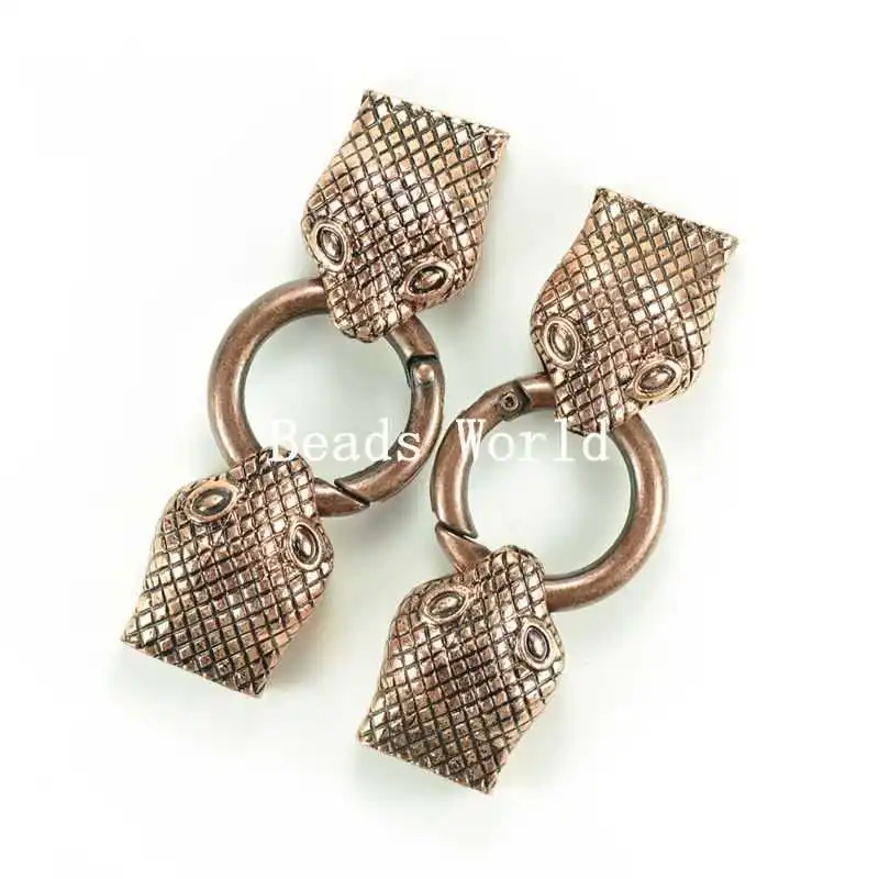 Wholesale Best Quality 2 Pcs Copper Tone Snake Toggle Hook Clasps Connectors Jewelry Findings 63x24mm(W04089) | Украшения и