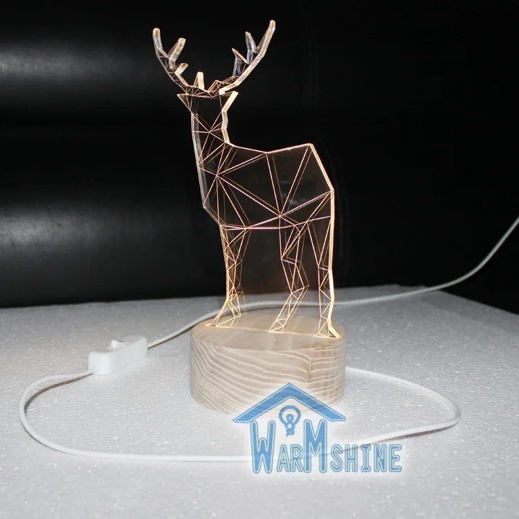 

Nordic solid wood deer lamp simple animal table lamp, deer night lamp birthday gift, gift night lamp
