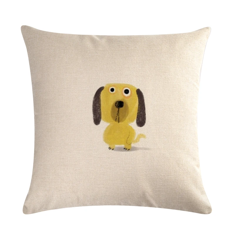 45*45 см милый маленький животный узор наволочка квадратный диван чехол подходит