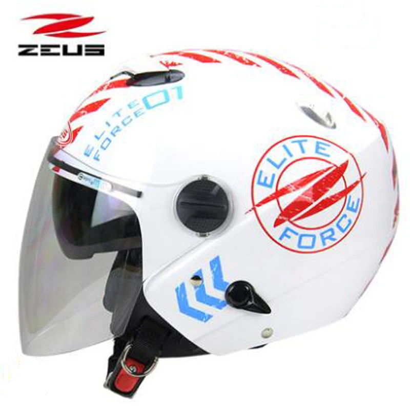 Мотоциклетный шлем ZEUS двухсторонний с козырьком и открытым лицом 202FB ABS мужские/wo