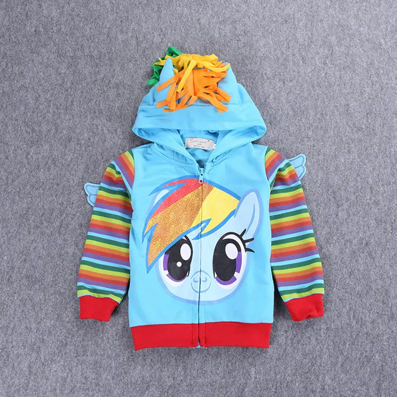2018 My cute Girls Clothes little ponys Children Outerwear Kids Jackets Coat Hoodies Clothing Brand Baby Child Wear 3-8Y | Детская