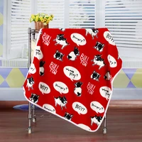 100x75cm pet beds cover mat thickened coral fleece dog blanket soft pit bull dog printed quilt for small medium large puppy dogs