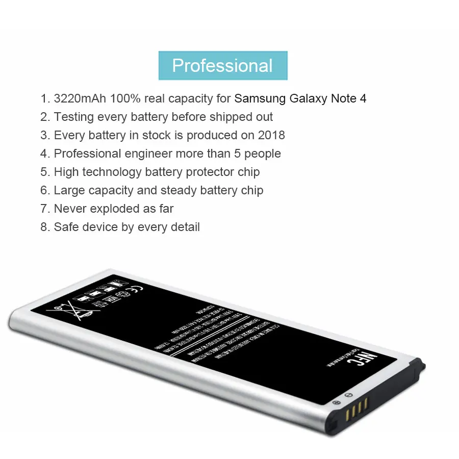 PINZHENG EB-BN910BBE Батарея для samsung Galaxy Note 4 Батарея N910F N910C N910U N910V N910T N910H N910A N910X N910P батареи