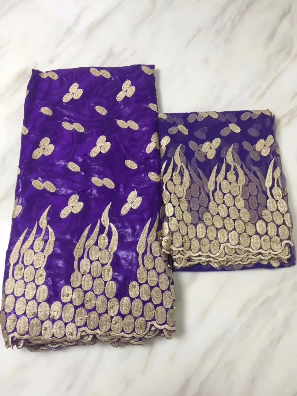 Кружевная ткань с шарфиком в стиле Mali Bazin Riche Getzner Batik 2019|Кружево| |