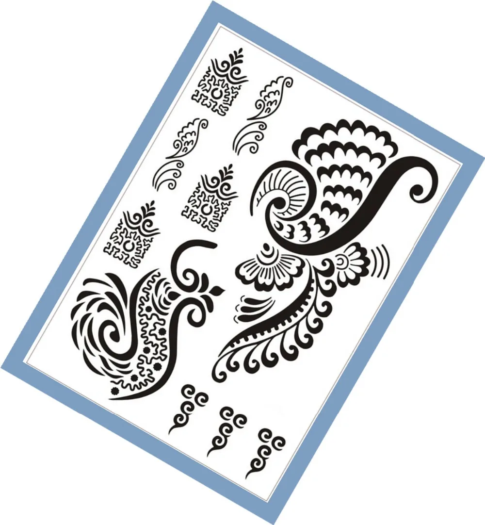 Кружевная лента тотем талия рука шея тело тату наклейка красота печать ретро хна