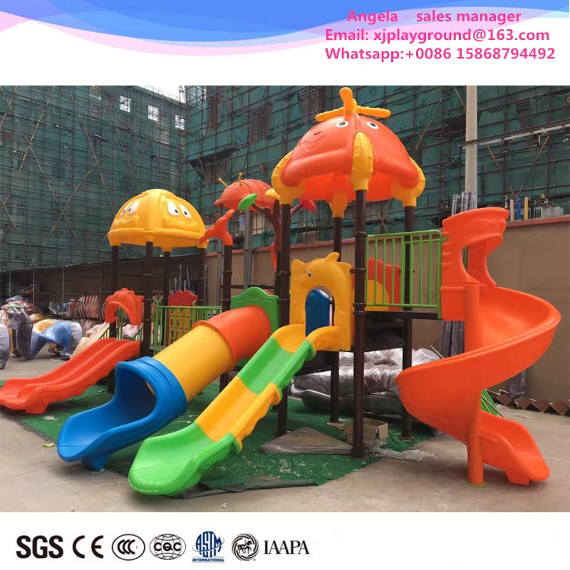 Большая комбинированная горка открытая игровая площадка оборудование для