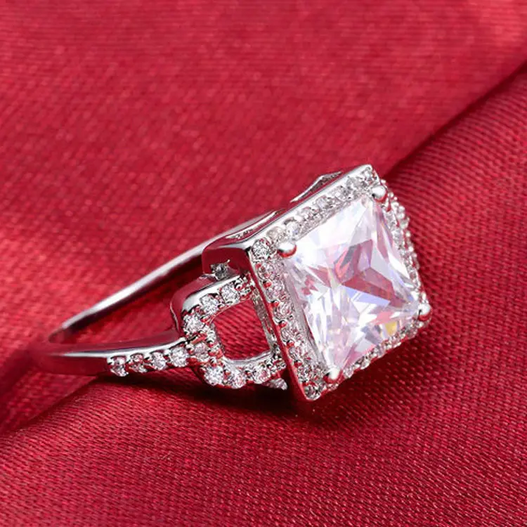 

Solid Real 925 Sterling Silver Engagement Ring for Women Delicate Real Ring and Elegant Bling Elegance LR803S