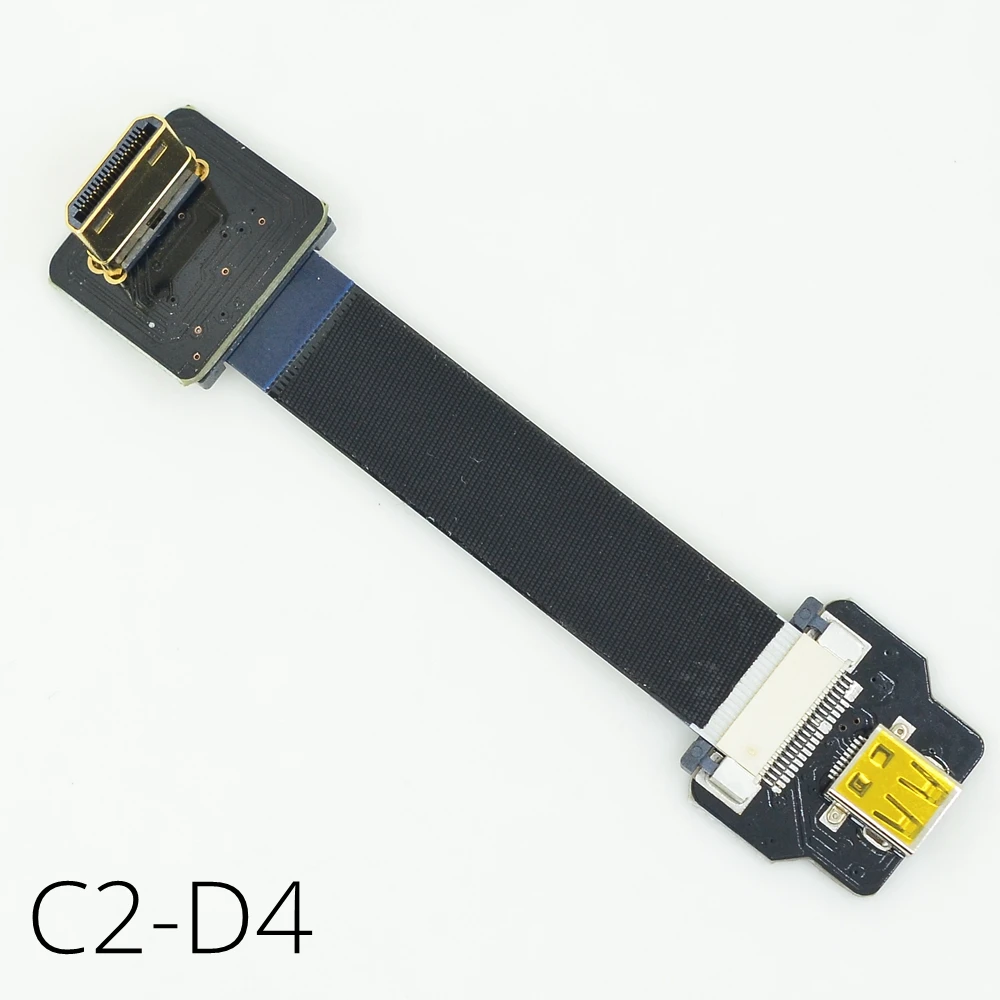 Кабель FPV Micro HDMI адаптер 90 градусов в Mini гибкие плоские кабели FPC 20 контактов для