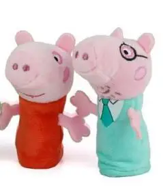Горячая Распродажа 2 шт. натуральная со Свинкой Пеппой Палец Кукольный Peppa Джордж