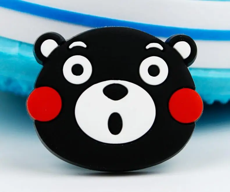 black bear Модная обувь с рисунками животных, аксессуары с пряжками, обувь, украшения, одна пара - Цвет: black bear