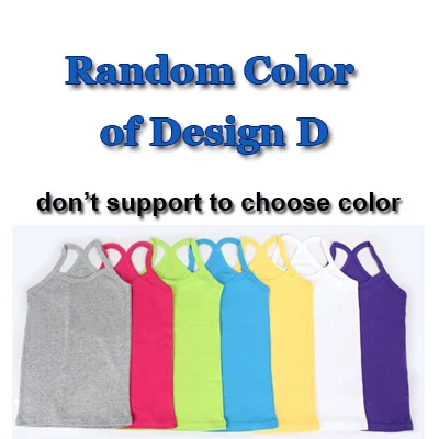 D random color Детская одежда, жилеты для мальчиков, нижнее белье, однотонные хлопковые мягкие майки для мальчиков и девочек, детские майки для мальчиков и девочек, летняя майка с бретелями - Цвет: D random color