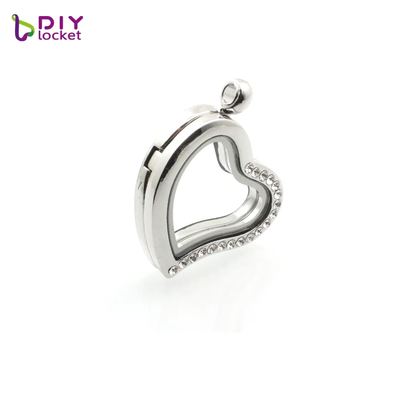 Diylocket 10 шт. регулируемые шармы в виде сердца медальон кулон с половинными