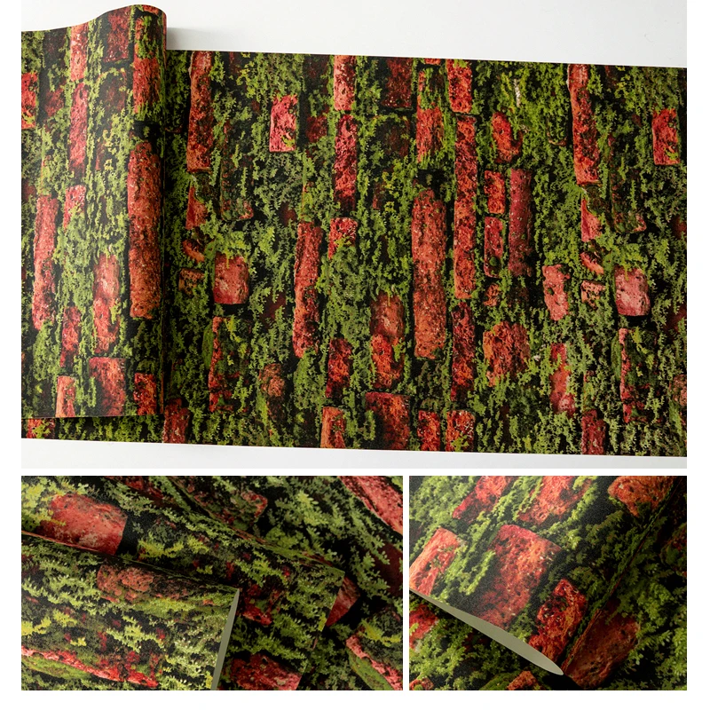 Винтажная трава кирпичная настенная бумага s домашний декор рулон бумаги в виде