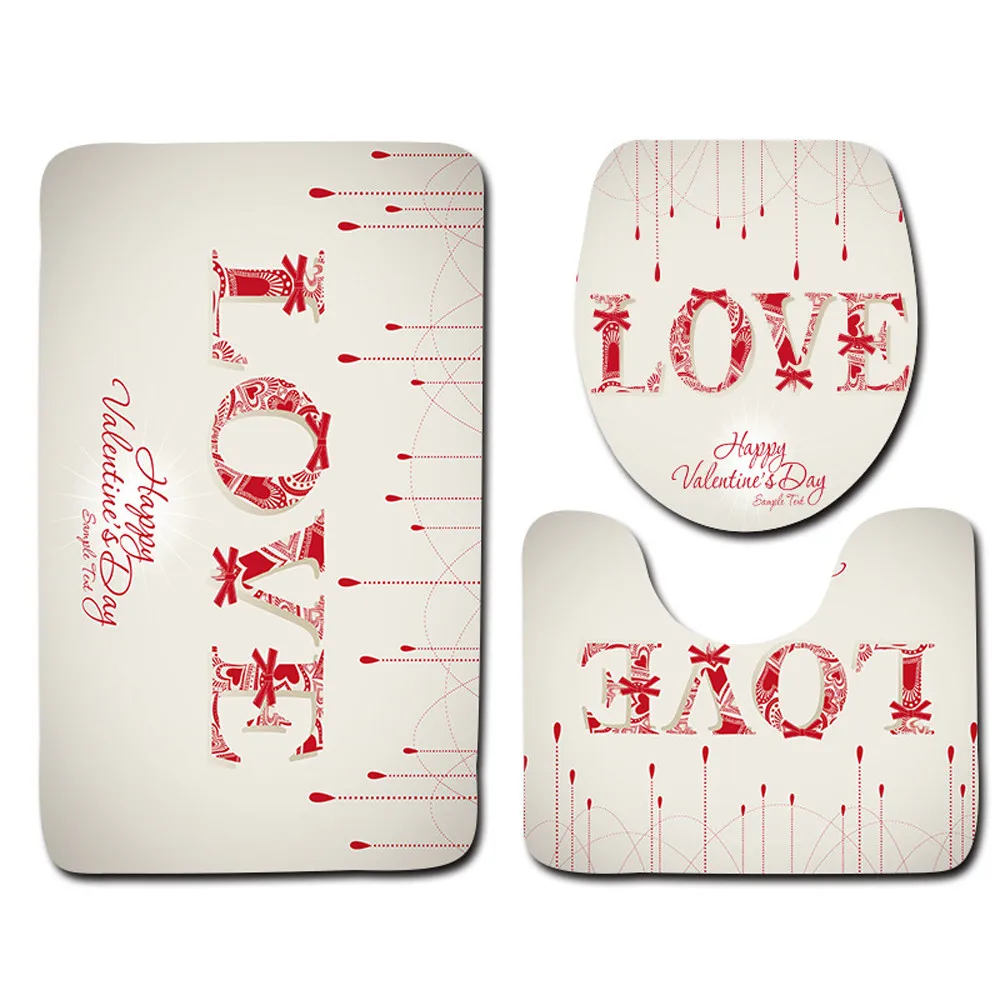 Набор из 3 предметов чехол для унитаза туалет нескользящий коврик рыбьей чешуи