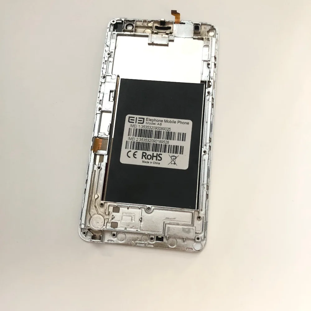 Б/у ЖК-экран + сенсорный экран рамка для смартфона Elephone A8 MediaTek MT6580 5 0 &quot480x854 |