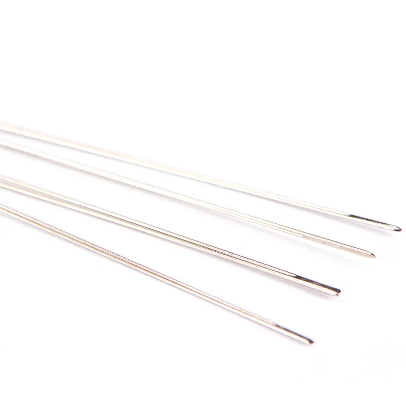 

New5Pcs Big Eye Curved Beading Needles Threading String Cord Jewelry Making Tool