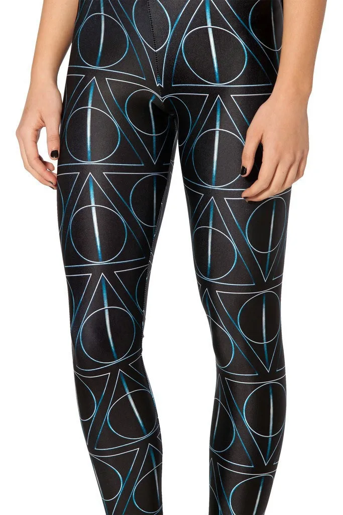 

Fashion Women DH Triangle Print Leggings Slim Fit Thin Elastic Polyester Party Pants Casual Trousers Drop Shipping