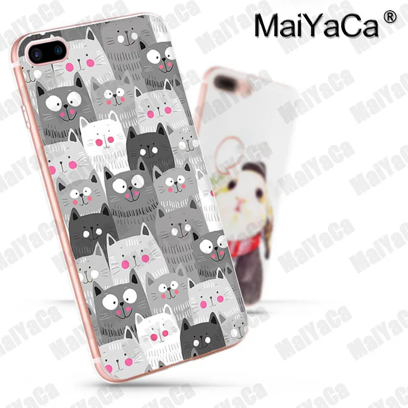 Чехол для телефона MaiYaCa с милым мультяшным животным котом iphone SE 2020 11 pro 8 7 66S Plus X 10 5S