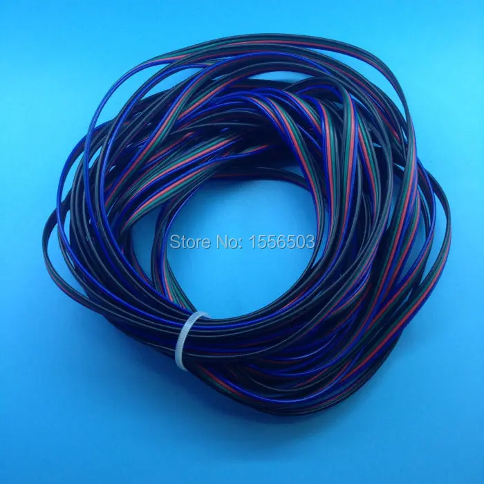 4 pin RGB Cable Insulated PVC Wire 22AWG 10M 30M 50M Extention Cord for LED Strip Module Electric 12V 24V DC Connector | Обустройство