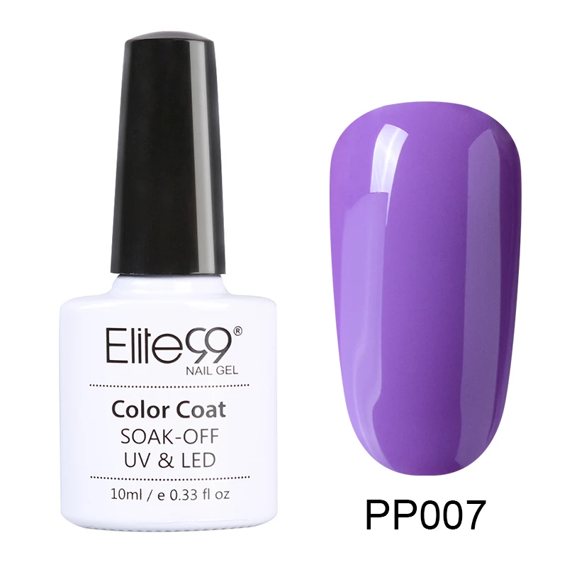 PP007 Elite99 фиолетовый цвет 10 мл Гель-лак замачиваемый УФ Гель-лак для ногтей для маникюра долговечный Гель-лак для ногтей - Цвет: PP007