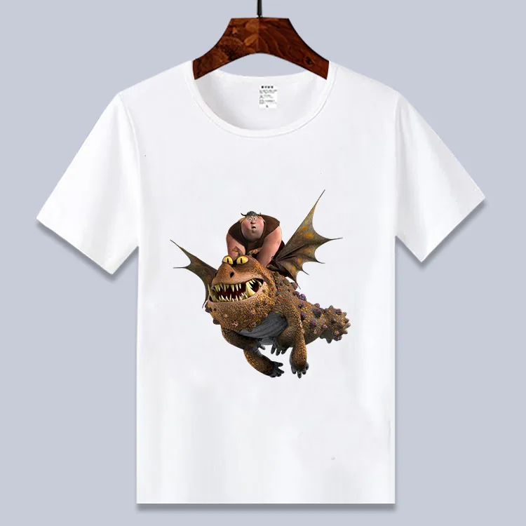 

new How To Cartoon wihte t shirt for boys and girls Toothless t-shirt summer top
