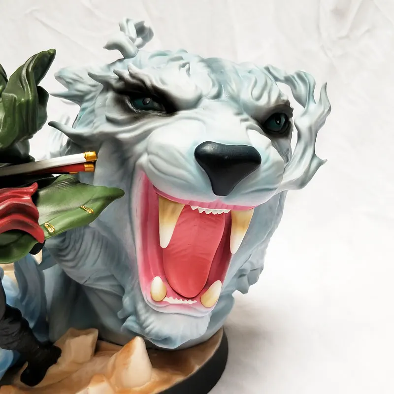 Одна деталь POP Roronoa Зоро 23 см Боевая версия тигра фигурка GK окрашенная Фигурка делюкс ПВХ Коллекционная модель игрушки Brinquedo