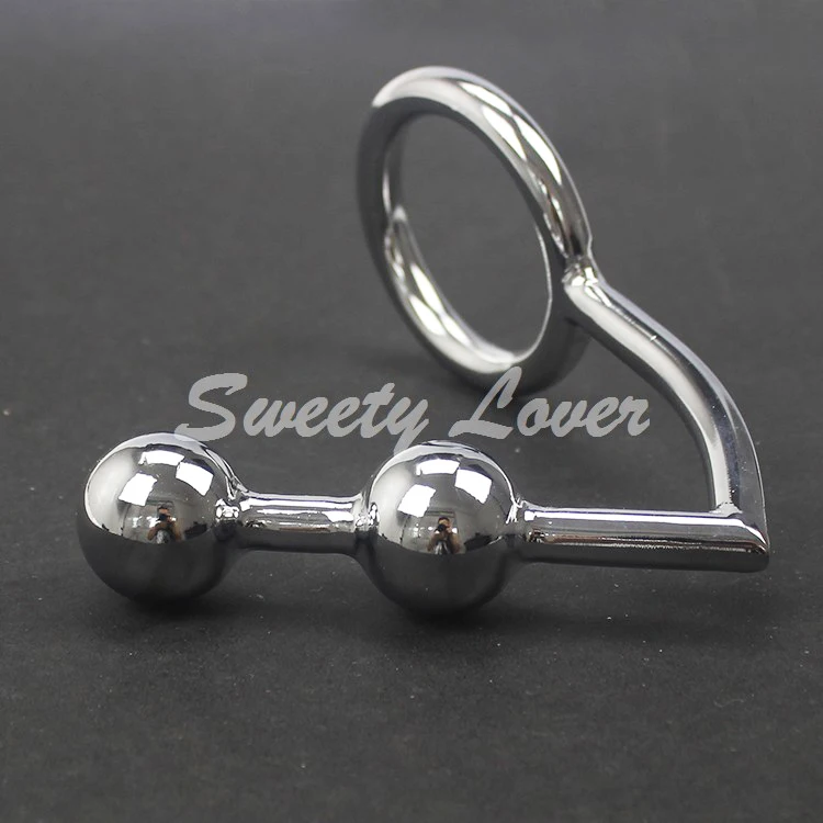 Большой Анальный петух кольцо из нержавеющей стали металлические бусины