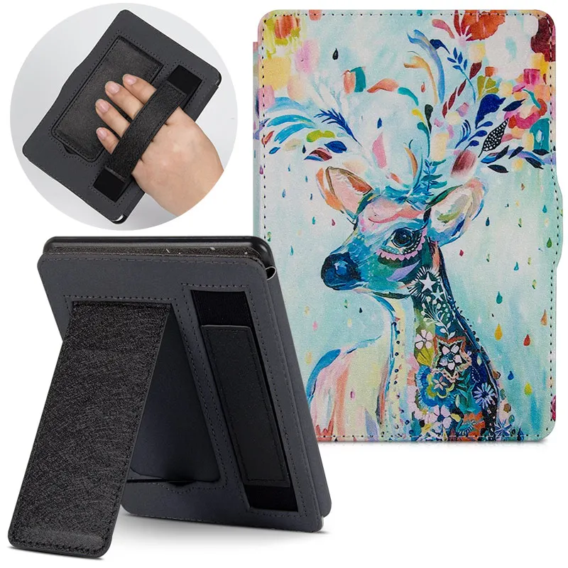 Christmas deer Чехол AROITA для Kindle Paperwhite(7 поколение-2012/2013// выпуск) Электронные книги Кронштейн ручной портативный защитный чехол - Цвет: Christmas deer