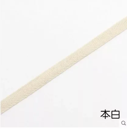 Beige 5 ярдов Новые Красочные 10 мм шеврон хлопок ленты тесьма сельдь bonebinding ленты кружева обрезки для упаковки аксессуары DIY - Цвет: Beige