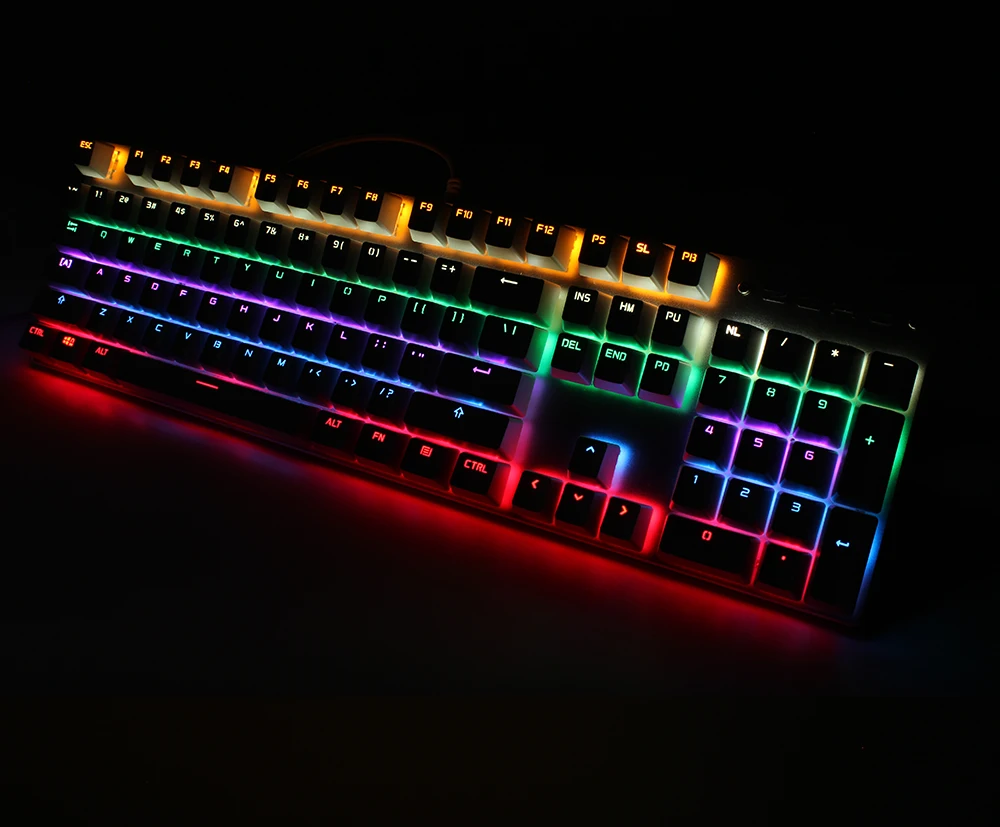 Игровая клавиатура механическая клавиатура 104 87 Keycaps синий переключатель клавиатура с подсветкой компьютерная геймерская Клавиатура для ноутбука DOTA