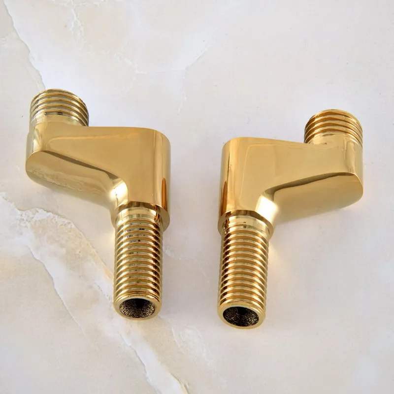 2 шт. полированный латунный кран для ванны золотого цвета с регулируемыми