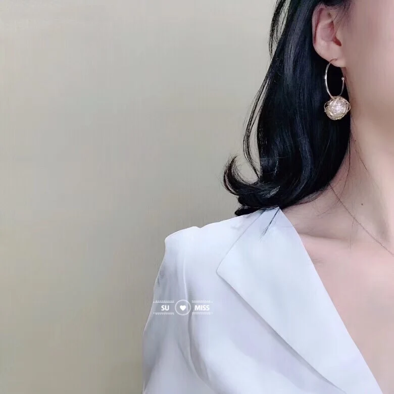 Женские серьги SU MISS простые серьги-подвески 2019 новые индивидуальные | Украшения и