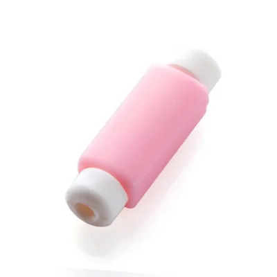 pink 10 шт./лот USB зарядное устройство протектор для кабеля наушников яркие наушники USB кабель для передачи данных чехол для iPhone samsung htc - Цвет: pink