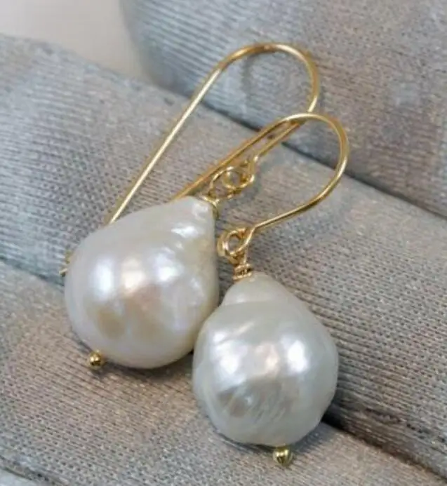 Ювелирные изделия серьги с барочным жемчугом 14k позолоченные жемчужины