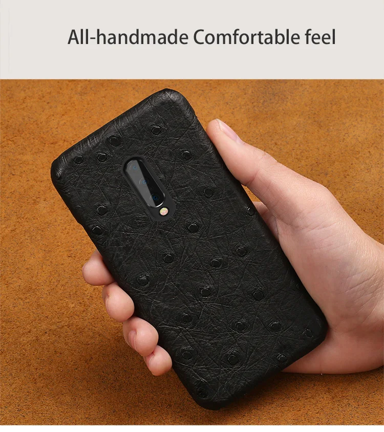 Натуральный страусовый чехол из натуральной кожи для телефона One plus 7 7Pro 6 6 T роскошный осенний защитный чехол для One plus 5 T 5